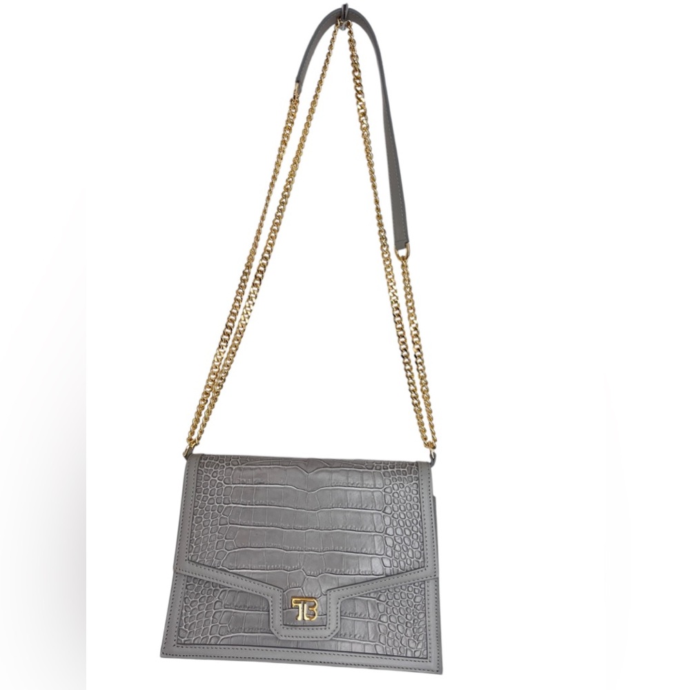 Teddy Blake Cro  Embossed Grey Crossbody Shoulder Bag
